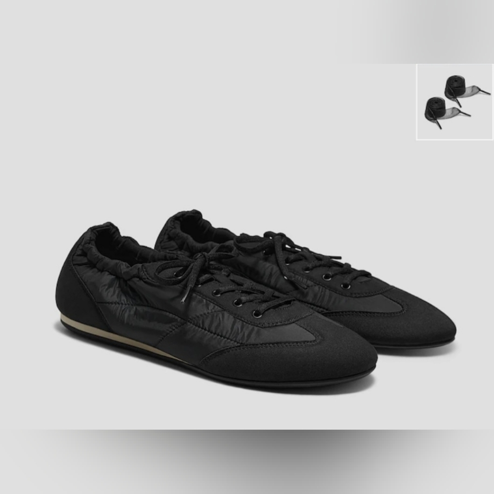 Vivaia Jogger Re-Nylon Sneakerina (Yancy) Black SZ 7.5